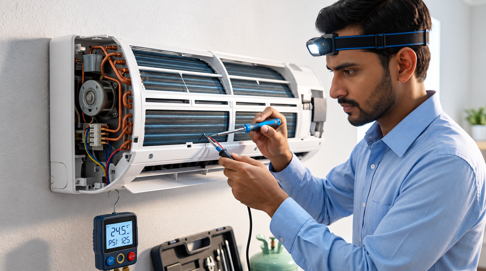 Air conditioner service equipment